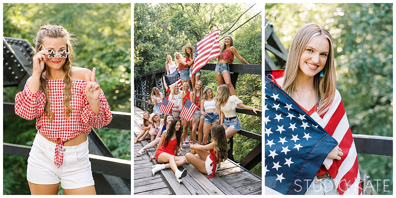 4th of July senior session in Rome Georgia with Studio Kate
