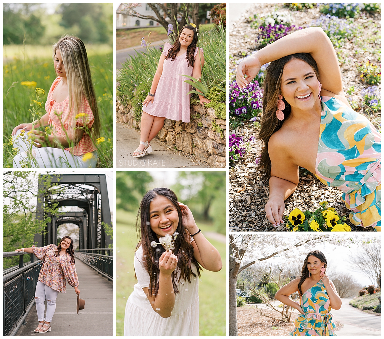 pastel senior session, what to wear for senior pictures, downtown rome ga, rocky mountain project senior pictures, clocktower hill, between the rivers, snazzy rags boutique