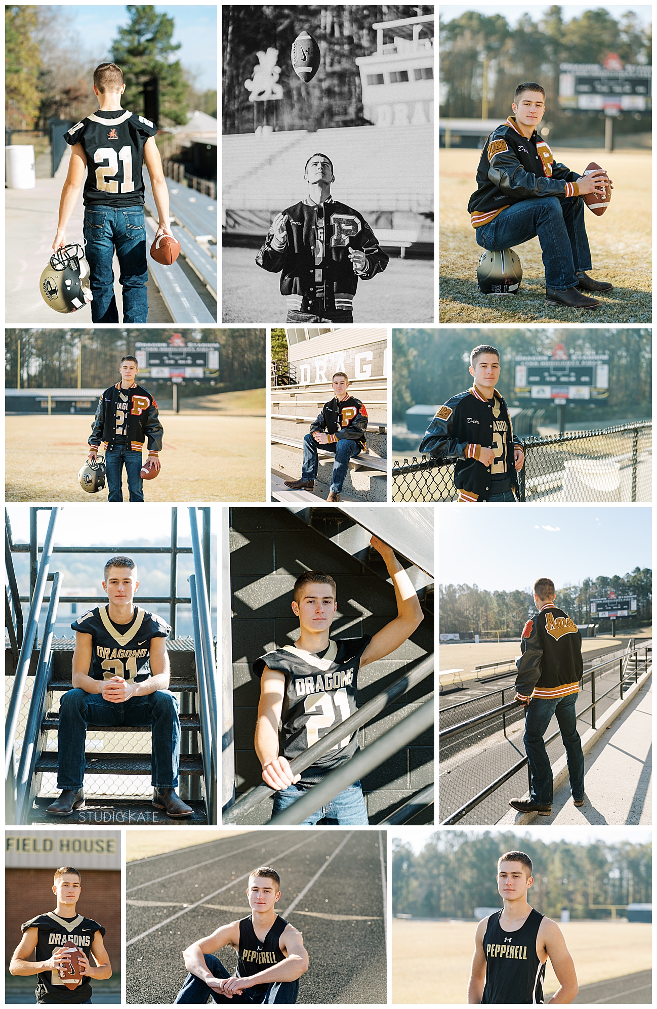 pepperell high school senior pictures, football senior photoshoot